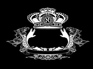 monogram crown  4 black